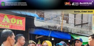 Kegiatan Inspeksi Gabungan dalam rangka Rekayasa lalu lintas dan Penataan Pedagang Kaki Lima di kawasan Pasar Turi bersama Tim Gabungan Dishub, Pol PP, kecamatan dan kelurahan