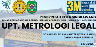 Sosialisasi pelayanan Tera/Tera Ulang kepada Warga/Toko/Kios Daerah Pasar Beringin